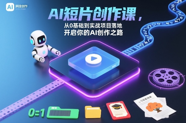 AI短片创作课，从0基础到实战项目落地，开启你的AI创作之路-灵感工坊云网创