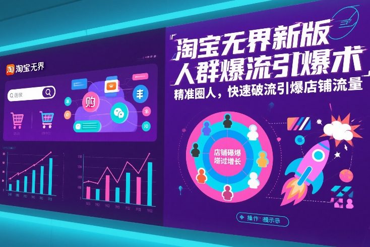 淘宝无界新版人群爆流引爆术,精准圈人,快速破流引爆店铺流量-灵感工坊云网创