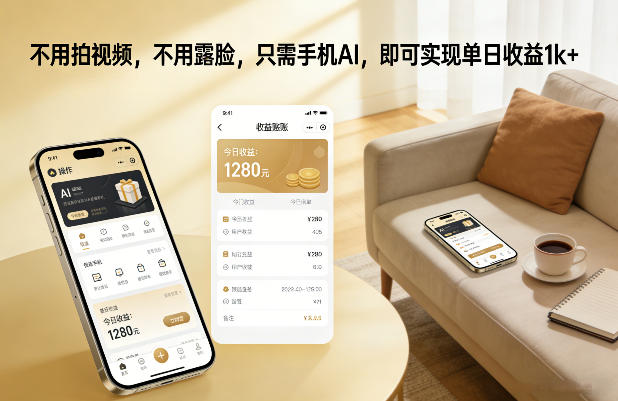 不用拍视频,不用露脸,只需手机AI,即可实现单日收益1k+【揭秘】-灵感工坊云网创