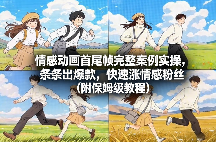 情感动画首尾帧完整案例实操,条条出爆款,快速涨情感粉丝(附保姆级教程)-灵感工坊云网创