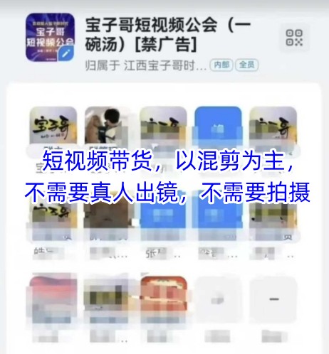 宝子哥头部团队短视频带货,以混剪为主,不需要真人出镜,不需要拍摄【更新12月】-灵感工坊云网创
